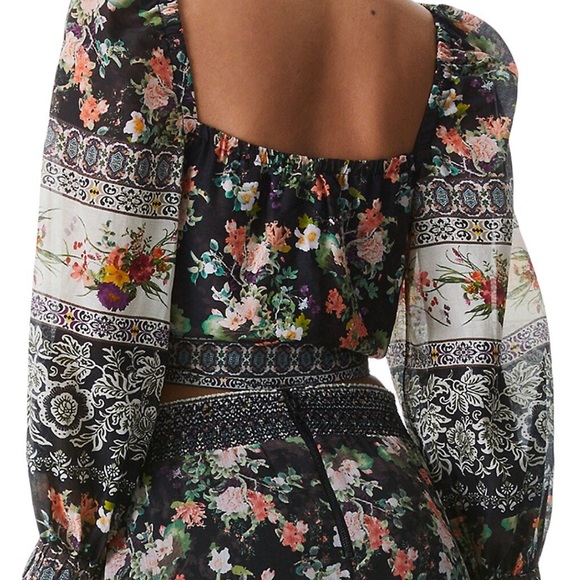 New Alice + Olivia Clarabelle Silk Cotton Blend Top NWOT size Small - Picture 4 of 6